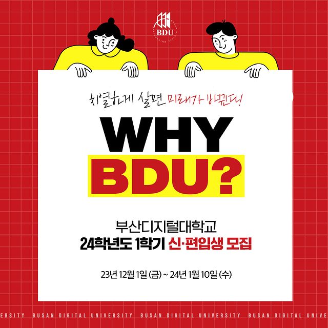 🎯 WHY BDU? 부산디지털대학교를 선택해야 하는 이유! 🎯                                                                                                                              